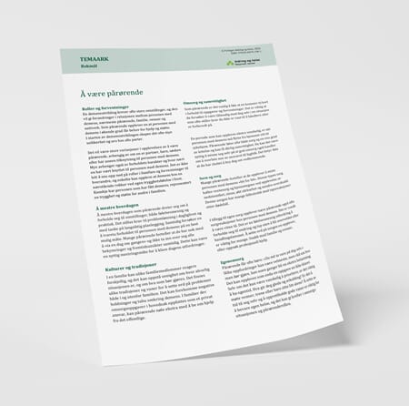 Tema-ark om å være pårørende