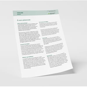 Tema-ark om å være pårørende