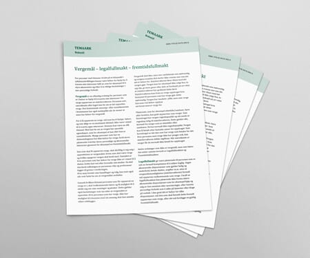 Tema-ark Vergemål - fremtidsfullmakt - legalfullmakt